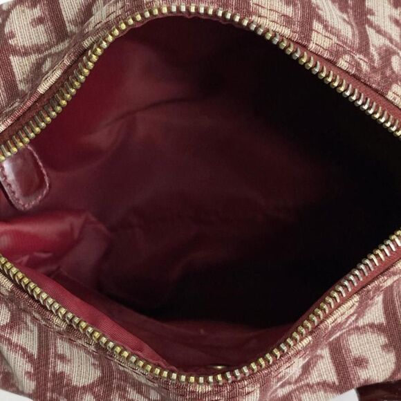 Christian Dior Trotter Pattern Mini Boston Handbag Coated Canvas Leather - Picture 5 of 5